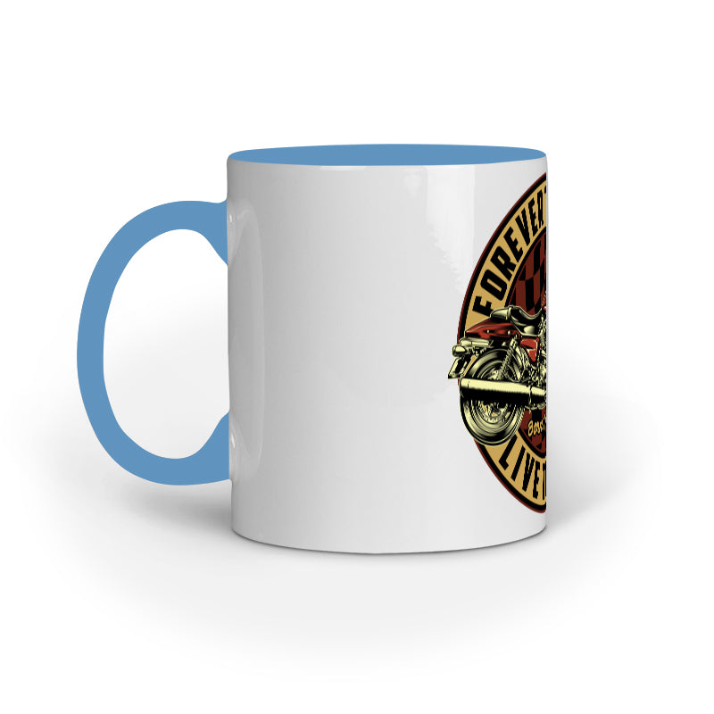 'Forever two wheels - Live to Ride' Coffee Mug