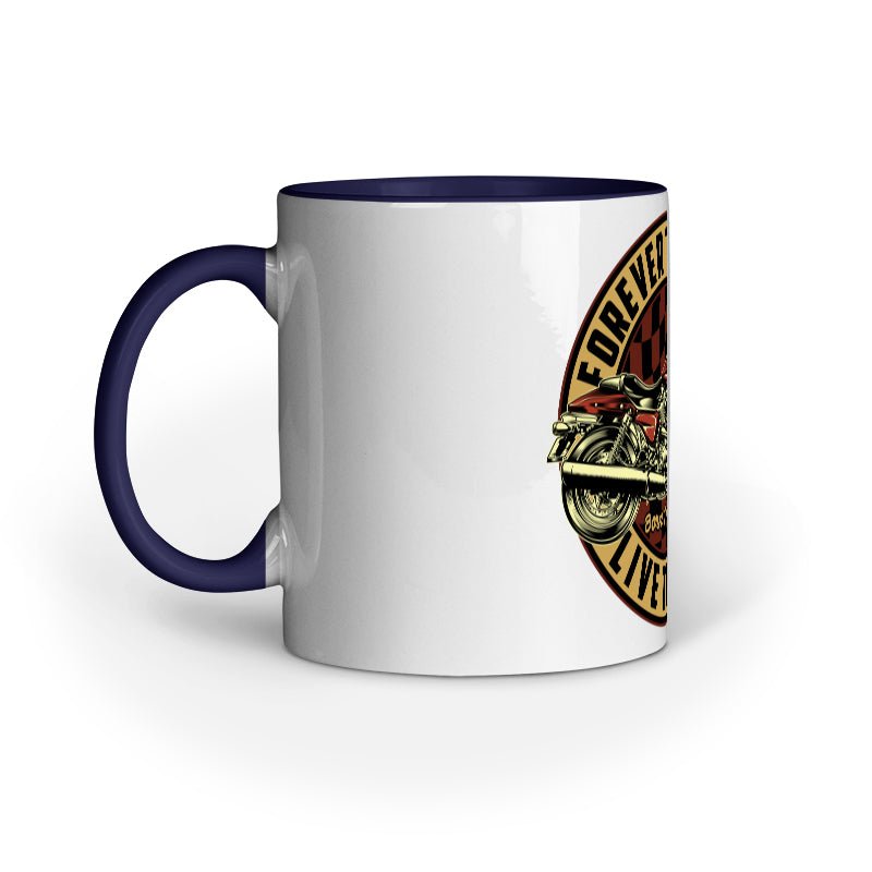 'Forever two wheels - Live to Ride' Coffee Mug